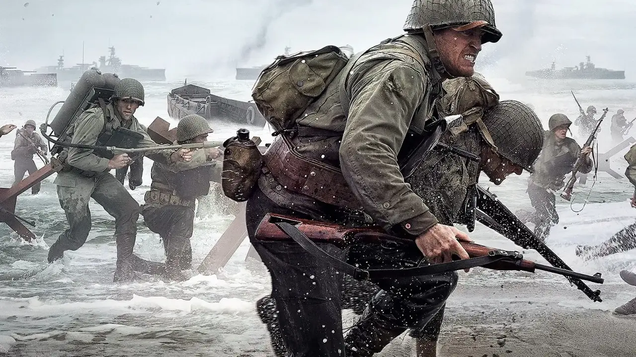 Żołnierze szturmują plażę w Call of Duty WW2. Sprawdź wymagania gry, by dołączyć do walki!