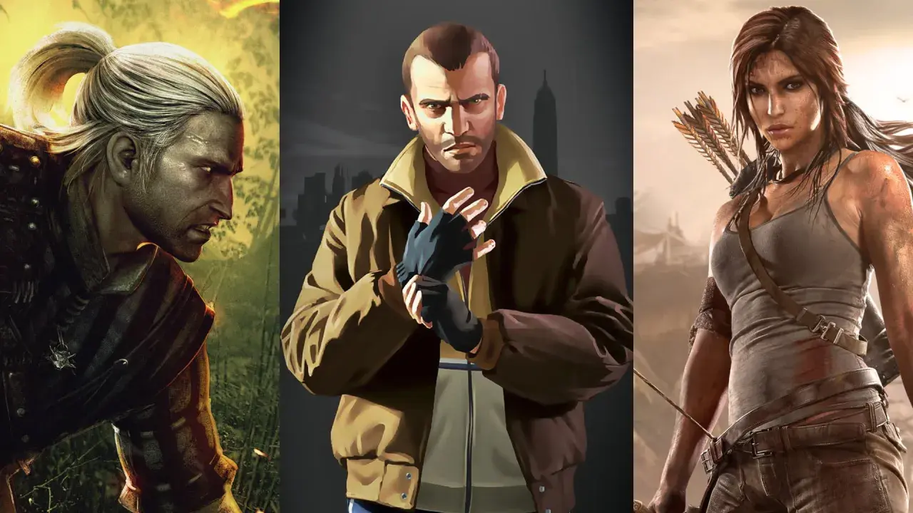 Geralt, Niko Bellic i Lara Croft – bohaterowie kultowych gier, które mogą działać nawet na słaby PC.