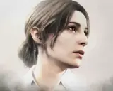 Maria z Silent Hill 2, zamyślona, w otoczeniu mgły.
