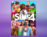 Grupa uśmiechniętych Simów pozuje do zdjęć. To okładka gry The Sims 4, która pokazuje, skąd pochodzi ta popularna seria gier.