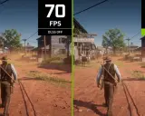 Porównanie gry z DLSS: 70 FPS (DLSS OFF) vs 92 FPS (DLSS ON). Zobacz, co to DLSS i jak poprawia płynność rozgrywki.