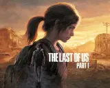 Ellie patrzy w dal, a Joel idzie za nią przez zniszczone miasto. To okładka gry The Last of Us Part I.