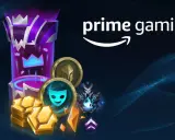Nagrody z Prime Gaming dla graczy League of Legends: złote monety, ikony i fioletowy totem.