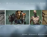 Menu Creation Club z opcjami zakupu dla Skyrim DLC: Nordic Jewelry, Pets of Skyrim, Plague of the Dead, Rare Curios.