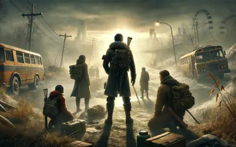 Grupa ocalałych w postapokaliptycznym świecie, przygotowująca się do dalszej podróży. To może być scena z gry Metro Exodus, poradnik do której jest bardzo pomocny.