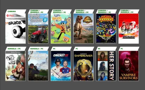 Game Pass PC lista gier: Skate, Farming Simulator 22, Floppy Knights, Jurassic World Evolution 2, Pac-Man Museum+, Umurangi Generation, Little Witch in the Woods, Sniper Elite 5, Cricket 22, Hardspace Shipbreaker, Her Story, Vampire Survivors.