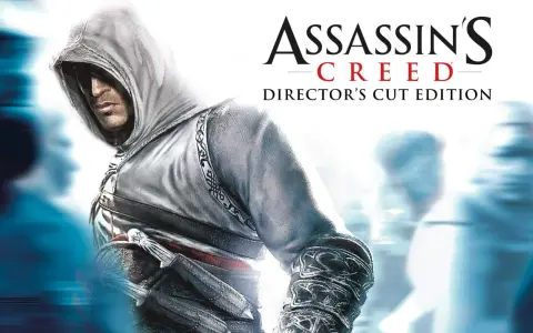 Assassin's Creed 1 spolszczenie. Altair w kapturze, z ukrytymi ostrzami, gotowy do akcji.