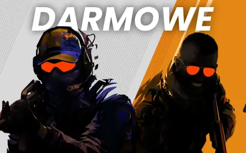 Dwóch żołnierzy w goglach z pomarańczowymi szybkami, gotowych do akcji. Grafika promuje popularne gry darmowe.