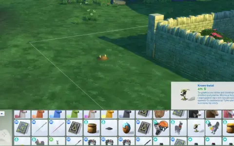 The Sims 4 ogrodnictwo: galaktyczne dziwo Krowo-kwiat czeka na karmienie.