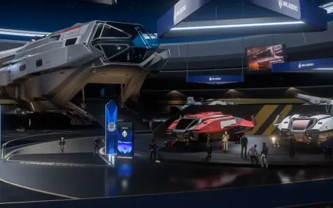 Wystawa statków kosmicznych w Star Citizen. Możesz zdobyć swój własny statek za darmo!