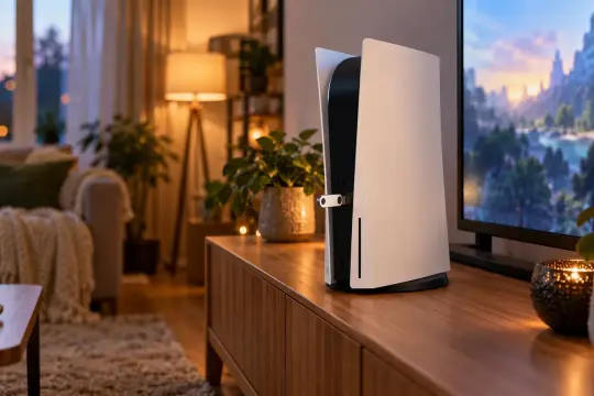 Konsola PS5 z podłączonym pendrive'em podczas aktualizacji systemu