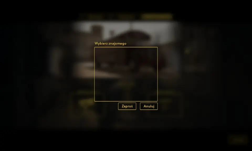 Okno gry "A Way Out" z opcją wyboru znajomego do wspólnej gry.