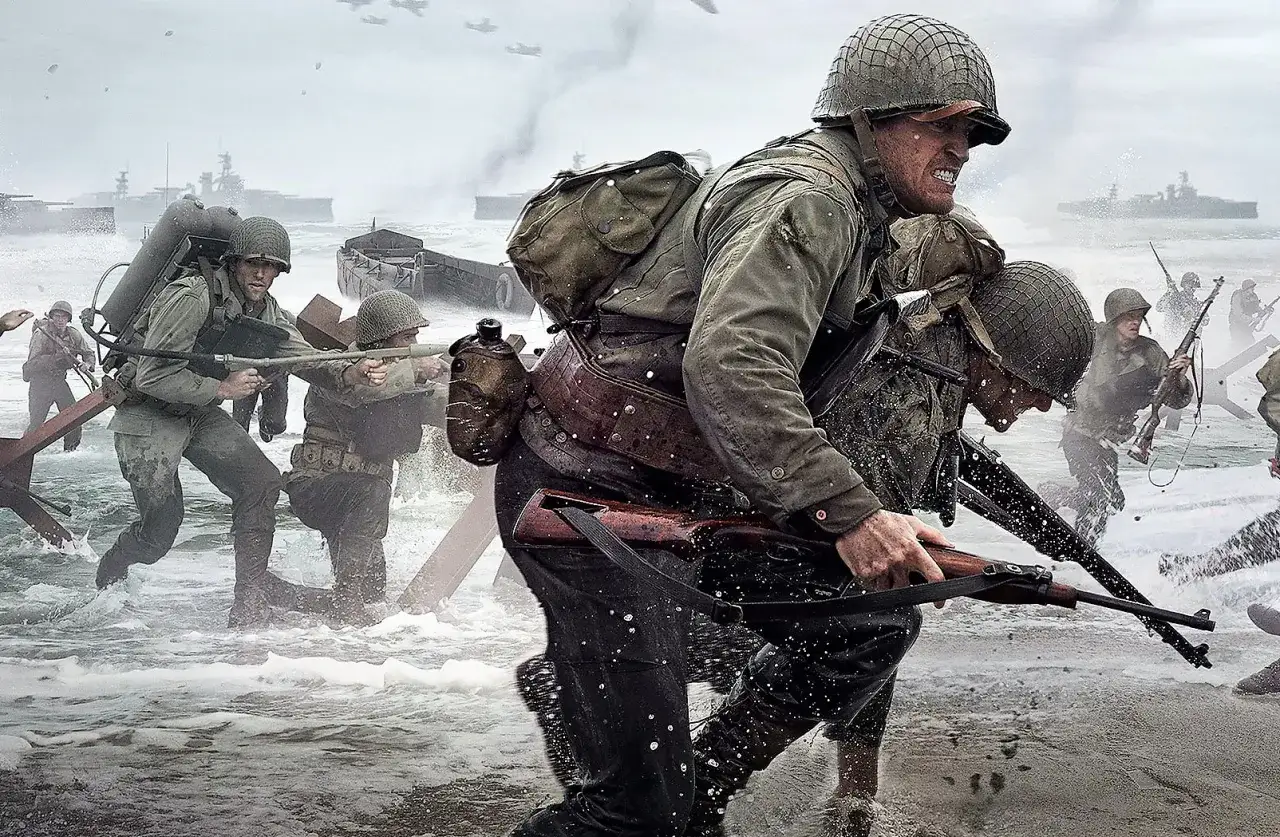 Żołnierze szturmują plażę w Call of Duty WW2. Sprawdź wymagania gry, by dołączyć do walki!
