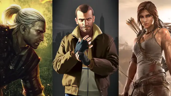Geralt, Niko Bellic i Lara Croft – bohaterowie kultowych gier, które mogą działać nawet na słaby PC.