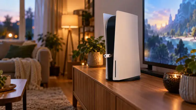 Konsola PS5 z podłączonym pendrive'em podczas aktualizacji systemu